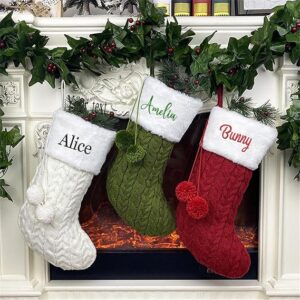 Chaussette de Noël personnalisée pour la famille