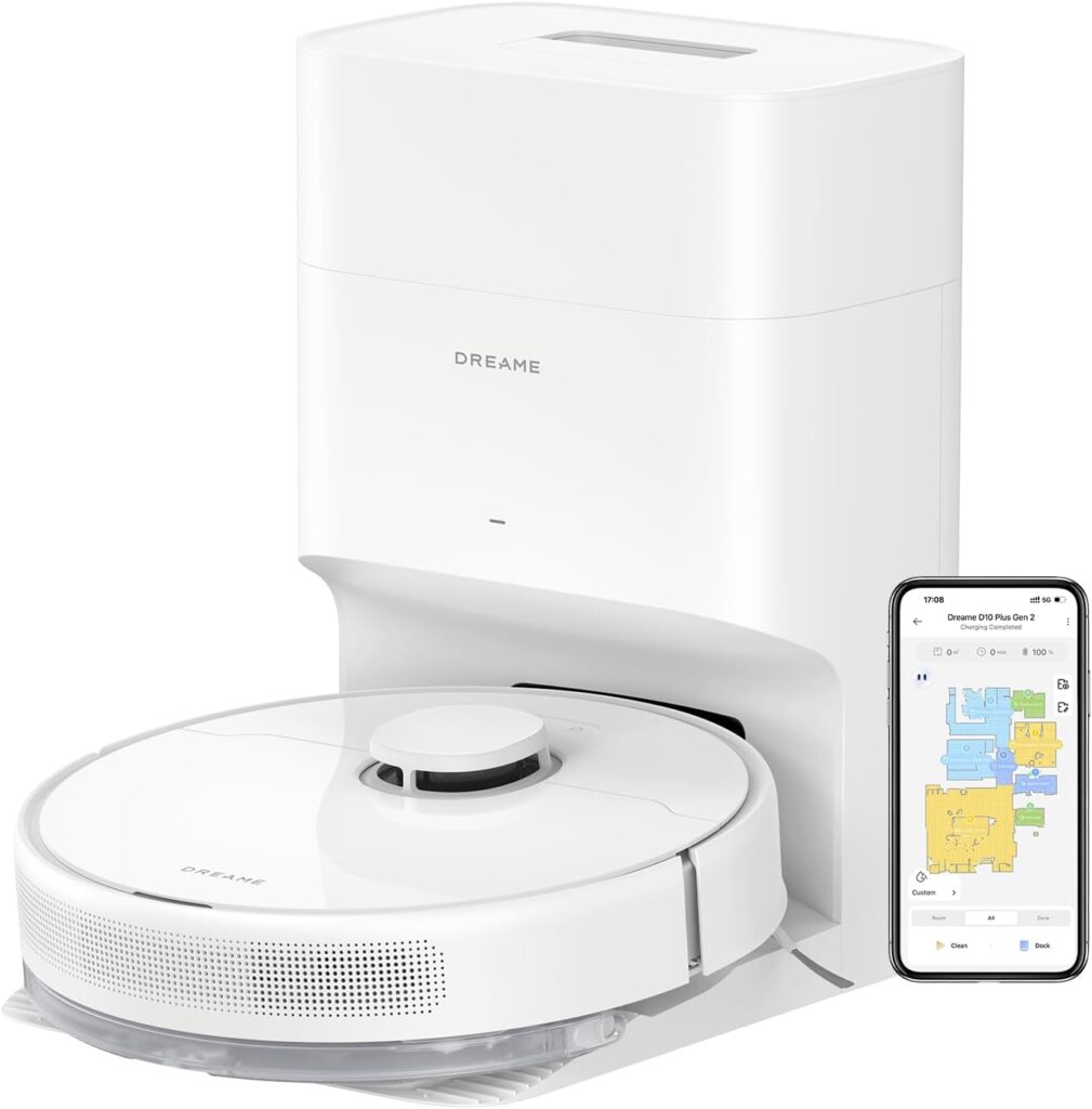 robots aspirateurs auto-vidange : Robot aspirateur RE4C Plus – Auto-vidange
